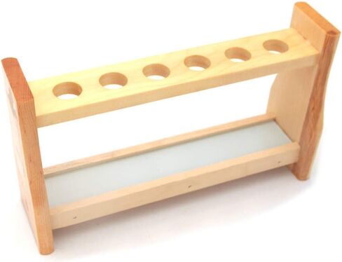 1 حزمة الخشب رف أنابيب اختبار مختبرات قسط خشبية رف أنابيب اختبار أنبوب اختبار حامل 6 أنبوب قدرة (6 حفرة لأنبوب 25 مللي) in Kuwait