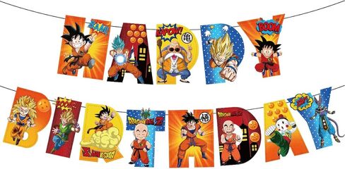 Birthday Party Supplies Set Dragonn, Includes Banner, Tablecloth, Cake Topper - 16 Cupcake Toppers - 24 Balloons in Kuwait