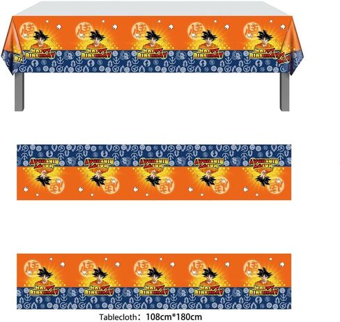 Birthday Party Supplies Set Dragonn, Includes Banner, Tablecloth, Cake Topper - 16 Cupcake Toppers - 24 Balloons in Kuwait