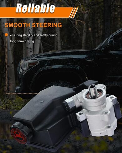 مضخة توجيه YZHIDIANF 20-64610 Liberty مع خزان، مضخة مساعدة الطاقة مناسبة لـ: -Jeep Liberty 2002 2003 2004 2005 2006 3.7L for Liberty 2002-2006 3.7L، Repalce 96-64610 20-64610 (عبوة واحدة) in Saudi Arabia