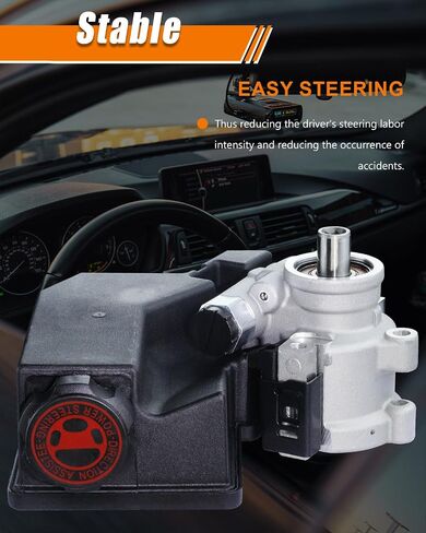 مضخة توجيه YZHIDIANF 20-64610 Liberty مع خزان، مضخة مساعدة الطاقة مناسبة لـ: -Jeep Liberty 2002 2003 2004 2005 2006 3.7L for Liberty 2002-2006 3.7L، Repalce 96-64610 20-64610 (عبوة واحدة) in Saudi Arabia