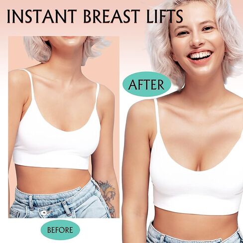 شريط Onewly Boob، شريط Boobtape لرفع الثدي، 4 قطع من السيليكون الناعم لتغطية الحلمة للنساء، Boobiess No Bra مع 36 قطعة شريط أنيق مزدوج الجوانب in Kuwait
