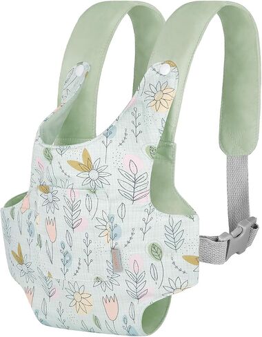 GAGAKU Baby Doll Carrier for Toddlers, Kids Toy Reborn Dolls Carrier for Little Girls, Baby Dolls Accessories - Gray - Leaf in Saudi Arabia