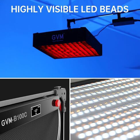 GVM 100W RGB Flexible Led Video Light, 2700K~6800K, Flexible Folding LED Panel Light, 12 Lighting FX with Soft Box, APP Control GVM Lighting for Photography in Saudi Arabia
