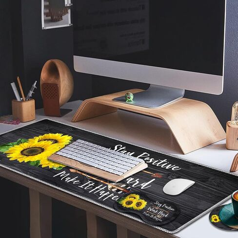 Extended Game Mouse Pad + Wrist Support Pad + Coaster Set, Waterproof Anti-Skid Rubber Base Mouse Pad, Suitable for Games and Office, Bible Verse Psalm 46:5 in Saudi Arabia