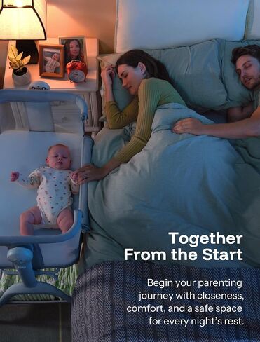 Harppa Cuddly Baby Bassinet Beder Sleeper ، 3 في 1 bassinet هزاز مع مرتبة وغطاء ناعم ، جوانب شبكية كاملة ، 5 ارتفاع قابل للتعديل مع عجلات للحديدين الجدد in Kuwait