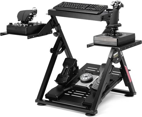 GTPLAYER Sim Racing Wheel Stand Simulator Cockpit Wheel Stand fit for Logitech G25 G27 G29 G920 G923 Thrustmaster T330TS Gaming Stand Wheel Pedals NOT Included, Deep Black With Cup Holder in Saudi Arabia