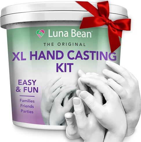 Luna Bean Huge Oversize XL Family Hand Casting Kit – Family Size Hand Molding Kit for Family – Casts 6 Hands Comfortably Adults & Kids, Unique Mothers Day Gifts Ideas in Kuwait