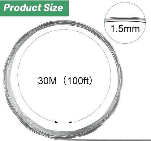Pelopy Aluminum Wire 1/4 Inch Diameter Metal Wire Armature Bendable Armature Wire for Sculpting Dolls Floral Jewelry Making Weaving DIY Crafts, Silver (40 ft) in Kuwait