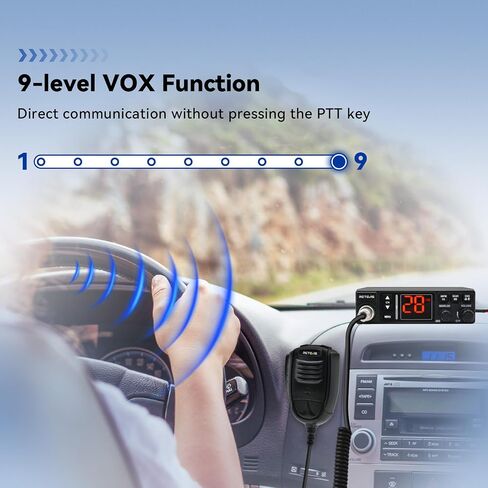 Retevis MB3A 40-Channel AM/FM CB Radio Kit - Long Range Trucker Radio with Antenna, 12V/24V Cigarette Lighter, Noise Limiter, PA, Emergency Channels 9/19, Cooling System in Saudi Arabia