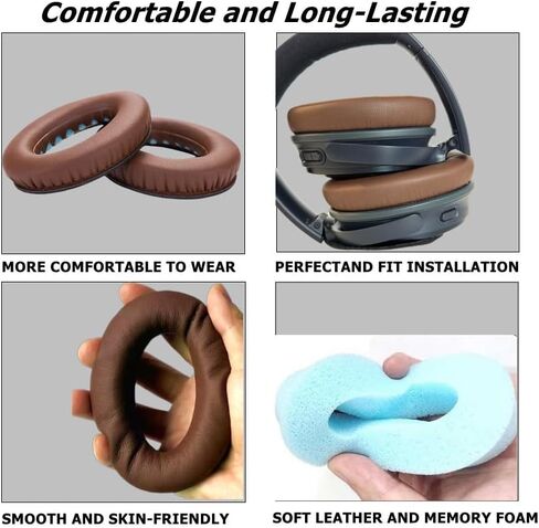Headphones Replacement Ear Pads Cover,for Bose Quietcomfort QC15 QC25 QC35 35 ii Headsets (Black) in Kuwait