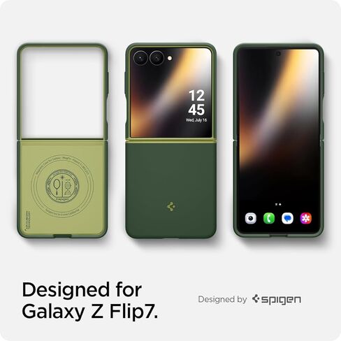 Spigen for Galaxy Z Flip 7 Case ، Nano Pop Magfit [شحن/مغناطيس سريع اللاسلكي للمجرة] - Blueberry Navy in Kuwait