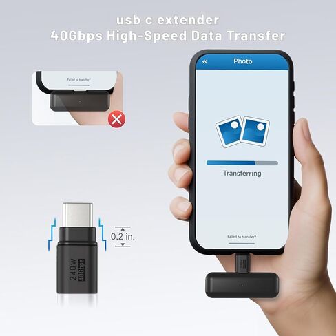 4Pack usb c extender Supports Up to 40Gbps Data Transfer and 240W Fast Charging , Usbc to Usbc adapter,usb c extension Compatible with Thunderbolt 4/3 Supports 4K@240Hz Video for USB-C Devices in Saudi Arabia