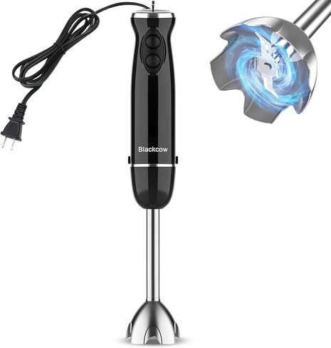 Immersion Blender Handheld, 800W Powerful Electric Hand Blender with Titanium Alloy Blades, 12 Speeds & Turbo, Electric Hand Mixer for Smoothies, Soups, Baby Food and Purees in Saudi Arabia