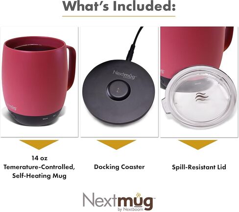 NextMug - مكبرة القهوة التي تسيطر عليها درجة الحرارة ، وتسخين ذاتيا (أسود - 14 أوقية.) in Saudi Arabia