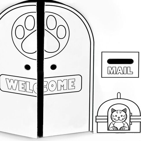 Easy Playhouse Police and Fire Station - Kids Art & Craft for Indoor & Outdoor Fun – Decorate & Personalize The Cardboard Fort, 32" X 26. 5" X 40. 5" - Made in USA, Age 3+ [Amazon Exclusive], white in Kuwait