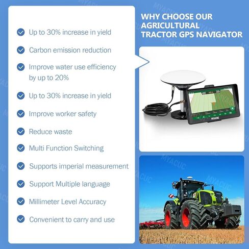 جرار GPS Navigator للزراعة الدقيقة ، GNSS Navigator الزراعة الزراعية مع شاشة تعمل باللمس 9 بوصات مناسبة لرش أنشطة الأراضي الزراعية البذر الأراضي الزراعية in Kuwait