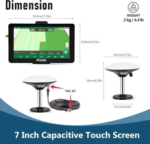 جرار GPS Navigator للزراعة الدقيقة ، GNSS Navigator الزراعة الزراعية مع شاشة تعمل باللمس 9 بوصات مناسبة لرش أنشطة الأراضي الزراعية البذر الأراضي الزراعية in Kuwait