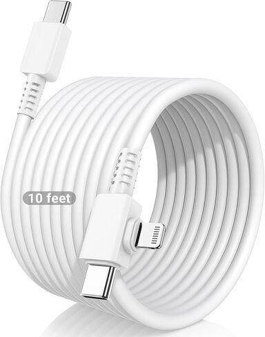 iPhone 15 USB C Charger Cable 10ft, 2Pack Long Fast Charge Type C to Type C Charging Cord Wire for Apple iPhone 15 Plus/15 Pro Max, iPad Pro 12.9/11 inch/Mini/Air 5/4th, MacBook, Samsung S23 Ultra/S22 in Saudi Arabia