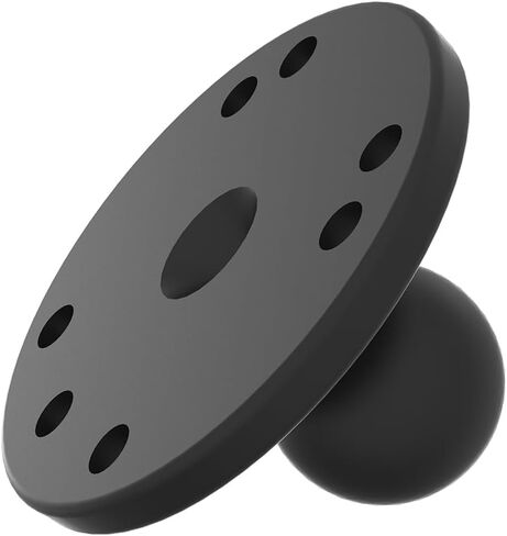 RAM MOUNTS Round Plate Ball Base with B Size 1" Ball, 4-Hole AMPS | Marine-grade aluminum mounting base, compatible with RAM Mounts holders and arms in Saudi Arabia