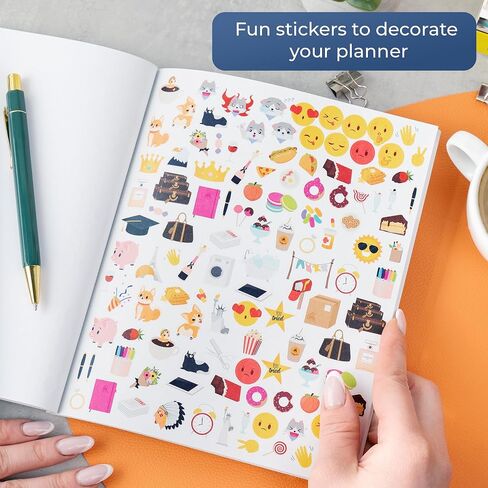مجموعة ملصقات اللياقة البدنية Clever Fox Planner - ملصقات مخططة شهرية وأسبوعية ويومية مكونة من 16 ورقة مجموعة مكونة من 841+ ملصقًا فريدًا (اللياقة البدنية والتغذية) in Kuwait