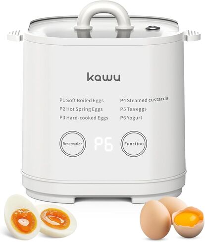 يمكن لطباخ البيض مزدوج الطبقة Kawu ، غلايات البيض الكهربائية السريعة ، آلة الإفطار الصغيرة ، آمنة وسهلة التشغيل ، استيعاب 12 بيضة ، مناسبة للسفر RV والذرة والخبز على البخار في الفنادق in Kuwait