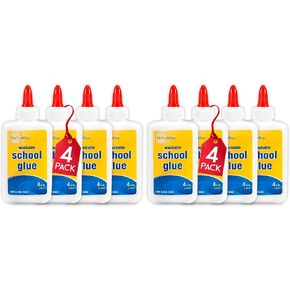 1InTheOffice White Glue Bottles, Washable School Glue White, No-Run 4 oz. 4/Pack in Saudi Arabia
