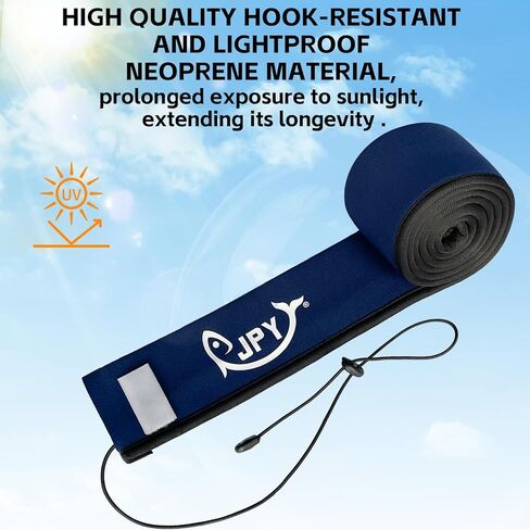 JPY 2 Pcs Neoprene Fishing Rod Sleeve Protective Rod Covers for Fishing Poles Hook-Resistant Rod Storage Case Fits Spinning Casting Trolling Rods in Saudi Arabia