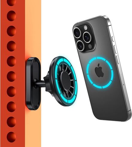 UBeesize Gym Magnetic Phone Holder, 1-Sec Install 360° Adjustable Ball Joint and Durable Base, Universal Magnetic Phone Mount with Smartphones Works on Any Surface (Metal Plate Included) in Saudi Arabia