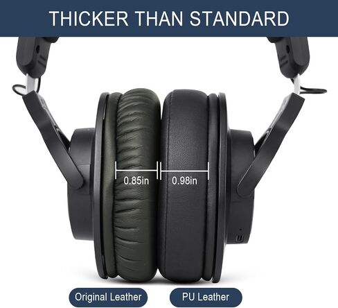 Protein Leather Replacement Ear Pads for Audio Technica M50X/M40X, Steelseries Arctis, Sony MDR 7506, Turtle Beach Stealth 400/600 & More - Cushions with Memory Foam & Added Thickness - Purple in Saudi Arabia