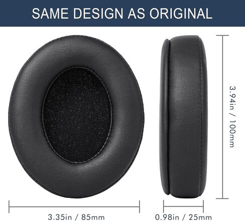 Protein Leather Replacement Ear Pads for Audio Technica M50X/M40X, Steelseries Arctis, Sony MDR 7506, Turtle Beach Stealth 400/600 & More - Cushions with Memory Foam & Added Thickness - Purple in Saudi Arabia