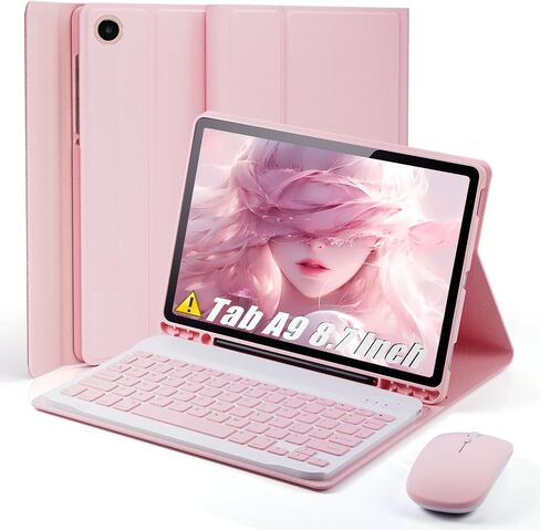 TUNKARMOR Case Keyboard for Samsung Galaxy Tab A9+ / A11+ Plus 2023/2025 11 Inch - Mouse and Detachable Magnetic Keyboard, Slim Case with S Pen Holder, Auto Sleep/Wake (Black) in Saudi Arabia