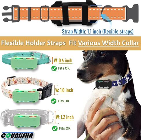 Silicone Holder Compatible for tractive GPS Dog 6 Tracker (2025 Release) for pet Collar,Durable Rubber Cover,Secure case with Strap Necklace for dog6 tag (Black) in Saudi Arabia
