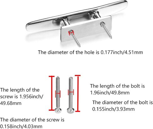 Boat Cleat 5 Inch Open Base 2 Pcs, Small Dock Cleat, Heavy Duty 316 Stainless Steel, Curtain Tie, Hook, Include Installation Screws in Saudi Arabia