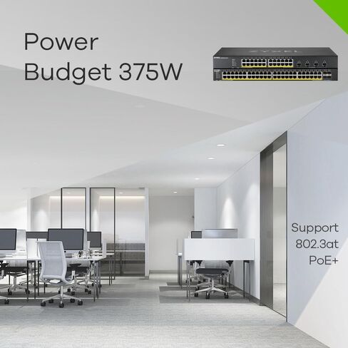 ZYXEL 12-Port PoE Switch متعدد جيجابت إيثرنت ذكي (XS1930-12HP) - مُدار، مع 8X 10G PoE++ @ 375W، 2X 10G Ethernet، 2X 10G SFP+، سحابة سديم اختيارية، حامل على حامل، حماية محدودة مدى الحياة in Saudi Arabia