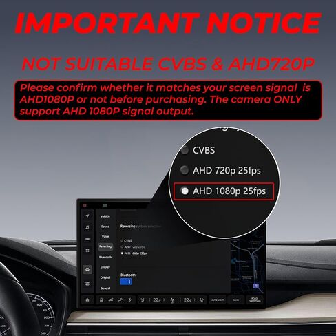 AHD 1080P Backup Camera for Car,170 Degree Wide Angle Rearview Reversing License Plate IP69K Waterproof Camera,Clear Night Vision Reverse Rear View Camera for Car Vehicle SUV RV in Saudi Arabia