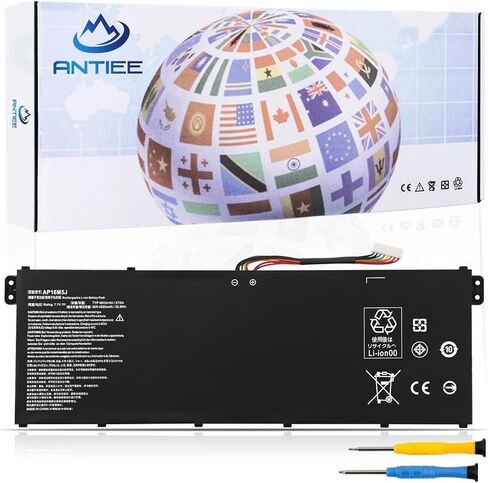 ANTIEE AP16M5J Laptop Battery for Acer Aspire 1 A114-31 A114-32 Aspire 3 A314-31 A314-32 A314-41 A315-21 A315-21G A315-22 A315-31 A315-32 A315-33 A315-41 A315-51 A315-53 A315-53G 2ICP4/80/104 in Kuwait