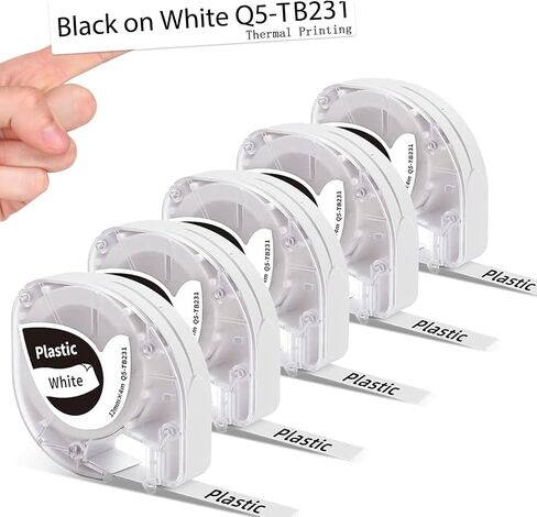 P12 Label Tape Replacement for DYMO Label Maker LetraTag Refills Color Plastic Label Tape 12mm x 4m (1/2" x 13') for Dymo LetraTag 200B LT100H Plus LT-100T Phomemo P12 & P12 Pro Label Maker, 3-Pack in Saudi Arabia
