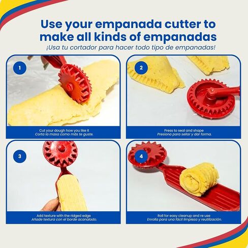Molde para Empanadas with Double Size (4.3" & 3.25") – Molde Para Hacer Empanadas, Gorditas, Pastelitos, and More – Durable, Food-Safe, Easy-to-Clean Kitchen Tool in Kuwait