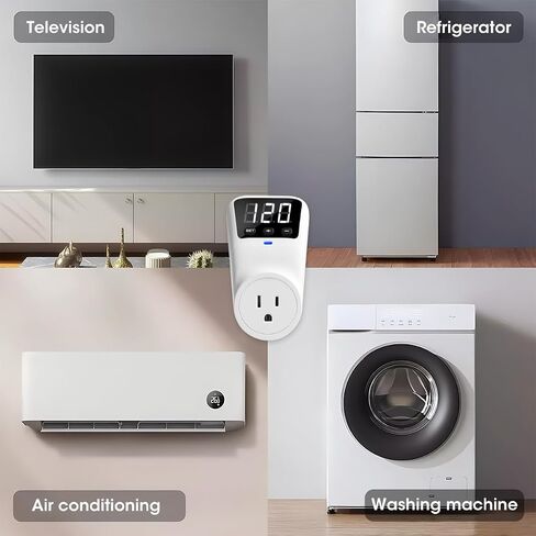 Surge Protector 3-Otlet Power Strip W/Advanced Voltage Protection ، 80V-140V Power Risprowors for Revrigerator ، TV ، Computer | شاشة LED مراقبة الجهد Fireproof UL94V-1 in Saudi Arabia