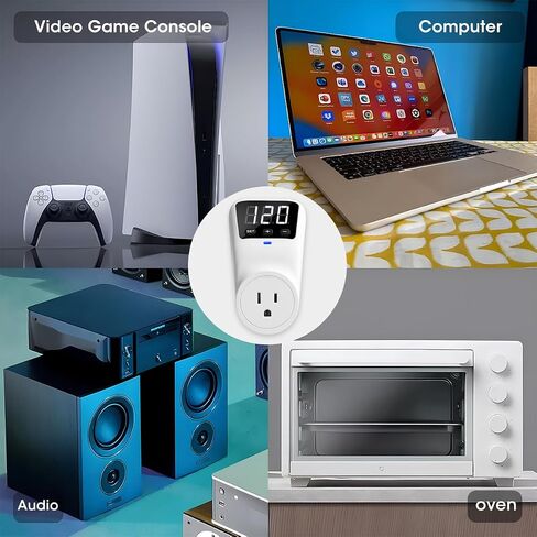 Surge Protector 3-Otlet Power Strip W/Advanced Voltage Protection ، 80V-140V Power Risprowors for Revrigerator ، TV ، Computer | شاشة LED مراقبة الجهد Fireproof UL94V-1 in Saudi Arabia