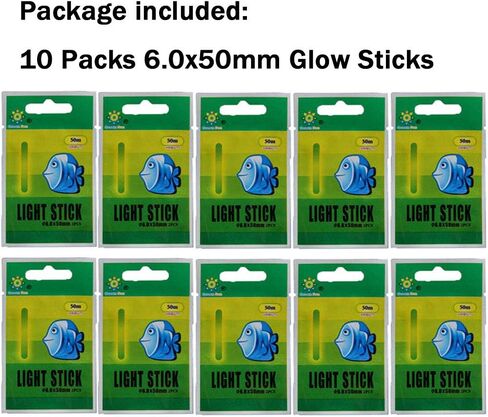 QualyQualy Fishing Glow Sticks for Bobbers, Fishing Bobber Lights, Fishing Rod Bell Alarm Lights, Bobber Glow Sticks 4.5X37mm 50 Packs in Kuwait