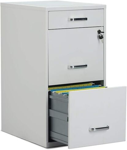 STAPLES 3-Drawer Vertical File Cabinet, Locking, Letter, Charcoal, 18" D (18606) in Saudi Arabia
