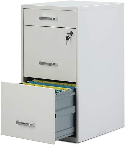 STAPLES 3-Drawer Vertical File Cabinet, Locking, Letter, Charcoal, 18" D (18606) in Saudi Arabia