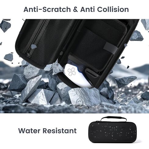 Allfitcase PlayStation Portal Case مع 10 في 1 مجموعات ملحقات متوافقة مع مشغل PS5 Portal عن بعد ، حافلة صعبة مع حامي شاشة بوابة 2 ، 2 قبعات قبضة الإبهام in Kuwait