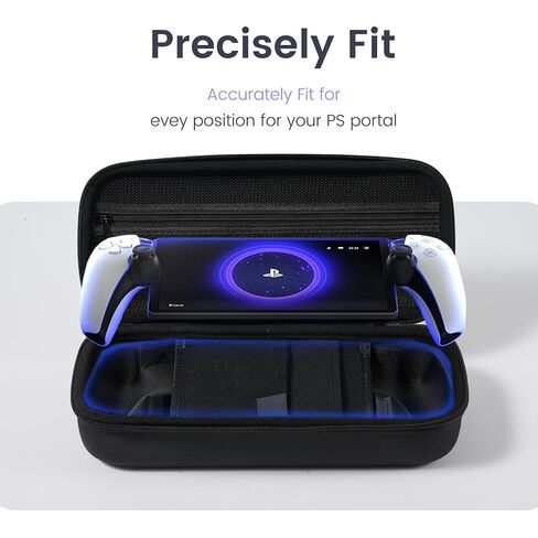 Allfitcase PlayStation Portal Case مع 10 في 1 مجموعات ملحقات متوافقة مع مشغل PS5 Portal عن بعد ، حافلة صعبة مع حامي شاشة بوابة 2 ، 2 قبعات قبضة الإبهام in Kuwait