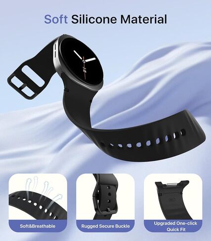 Timovo 6 Pack Sport Bands متوافقة مع Samsung Galaxy Watch 8 40mm 44mm/Galaxy Watch 8 Classic 46mm (2025) ، حزام بديل للسيليكون للنساء للنساء in Saudi Arabia