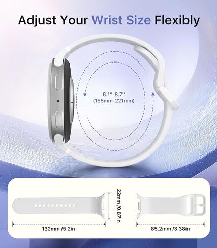 Timovo 6 Pack Sport Bands متوافقة مع Samsung Galaxy Watch 8 40mm 44mm/Galaxy Watch 8 Classic 46mm (2025) ، حزام بديل للسيليكون للنساء للنساء in Saudi Arabia