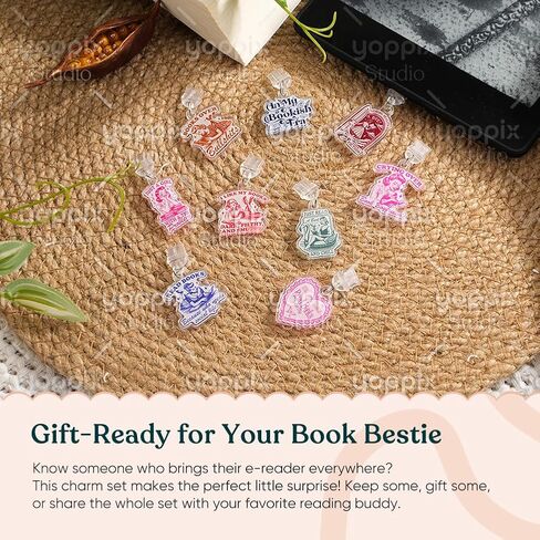 سحر Yoppix 9pcs لـ Kindle ، حول السحر المضحك في سداد قابس الغبار المتوافق مع ميناء الشحن من النوع C ، هدية لقراء محبي الكتب للرجال المعلمين ، إكسسوارات لـ Kindle in Kuwait