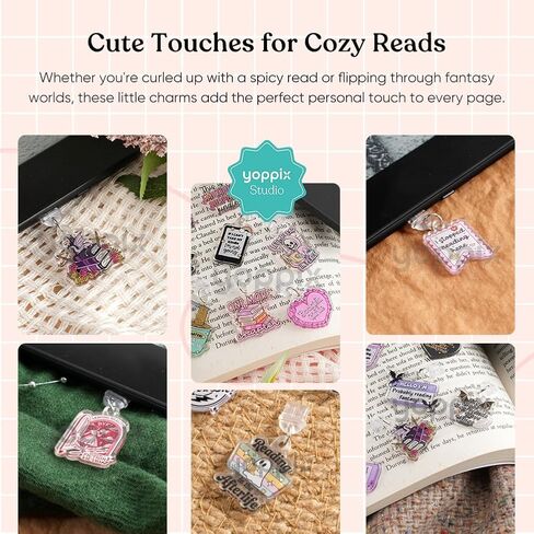 سحر Yoppix 9pcs لـ Kindle ، حول السحر المضحك في سداد قابس الغبار المتوافق مع ميناء الشحن من النوع C ، هدية لقراء محبي الكتب للرجال المعلمين ، إكسسوارات لـ Kindle in Kuwait